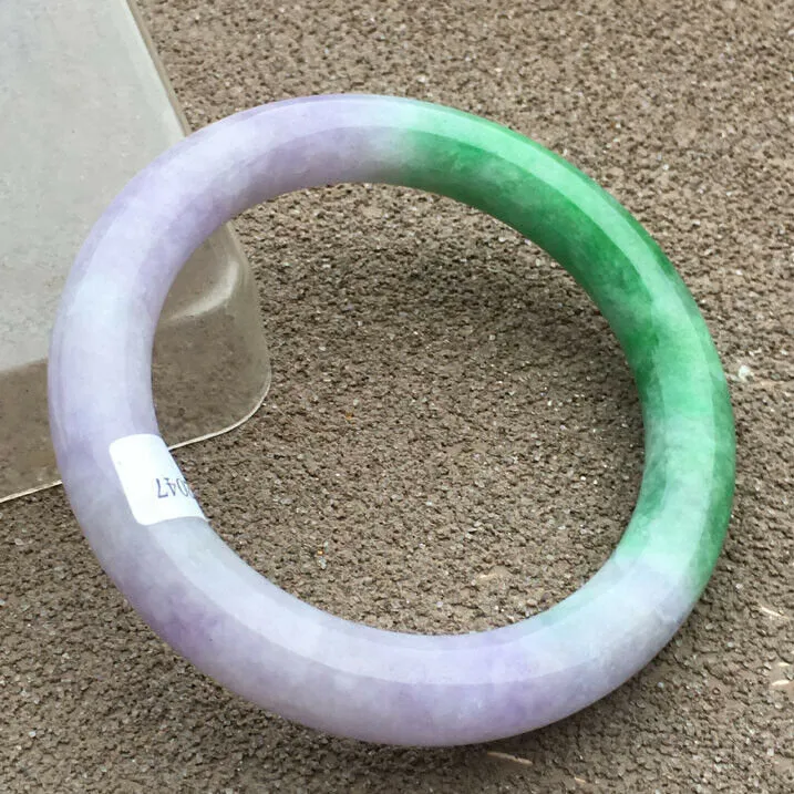 10% OFF- 57/58/59mm Certified Natural 3 Color Jadeite Emerald A*Jade HandCarved Bangle x2047