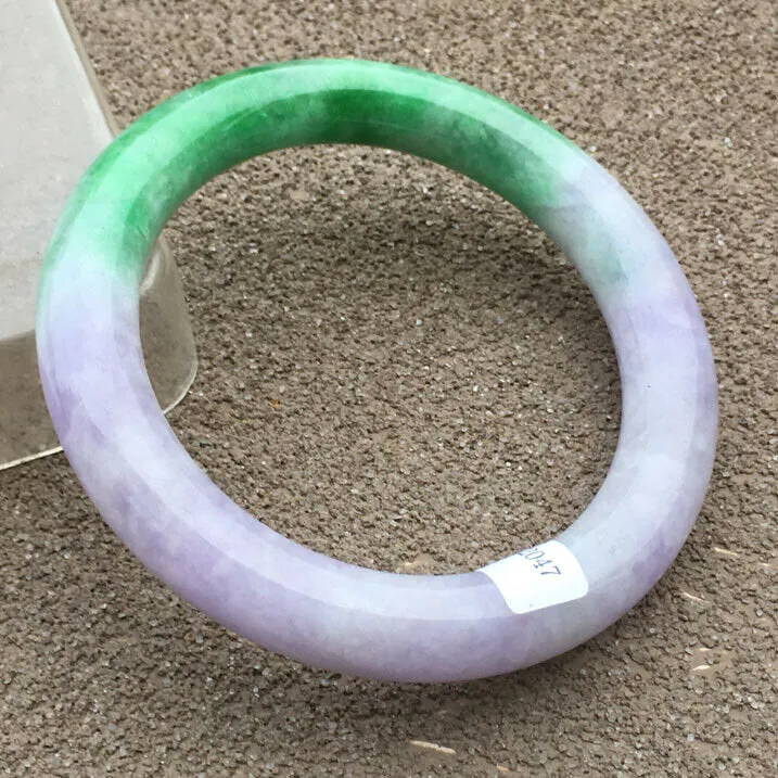 10% OFF- 57/58/59mm Certified Natural 3 Color Jadeite Emerald A*Jade HandCarved Bangle x2047