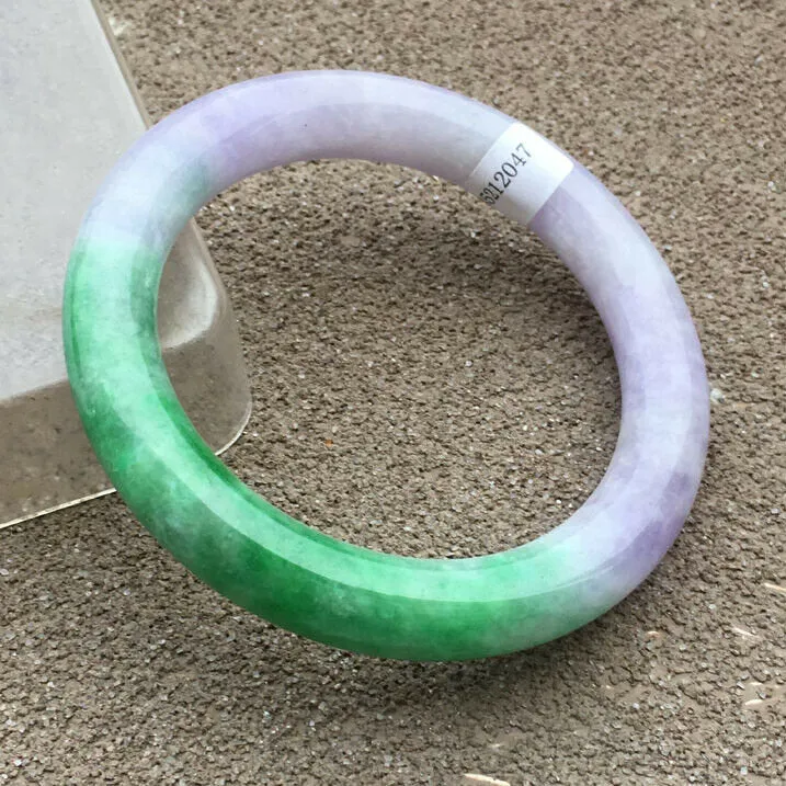 10% OFF- 57/58/59mm Certified Natural 3 Color Jadeite Emerald A*Jade HandCarved Bangle x2047