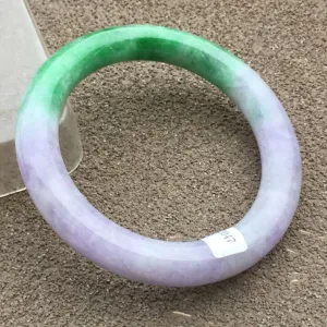 10% OFF- 57/58/59mm Certified Natural 3 Color Jadeite Emerald A*Jade HandCarved Bangle x2047