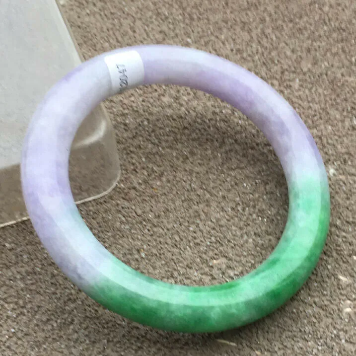 10% OFF- 57/58/59mm Certified Natural 3 Color Jadeite Emerald A*Jade HandCarved Bangle x2047