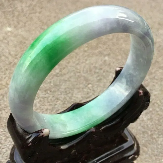 10% OFF- 57/58/59mm Certified Natural 3 Color Jadeite Emerald A*Jade HandCarved Bangle x4001