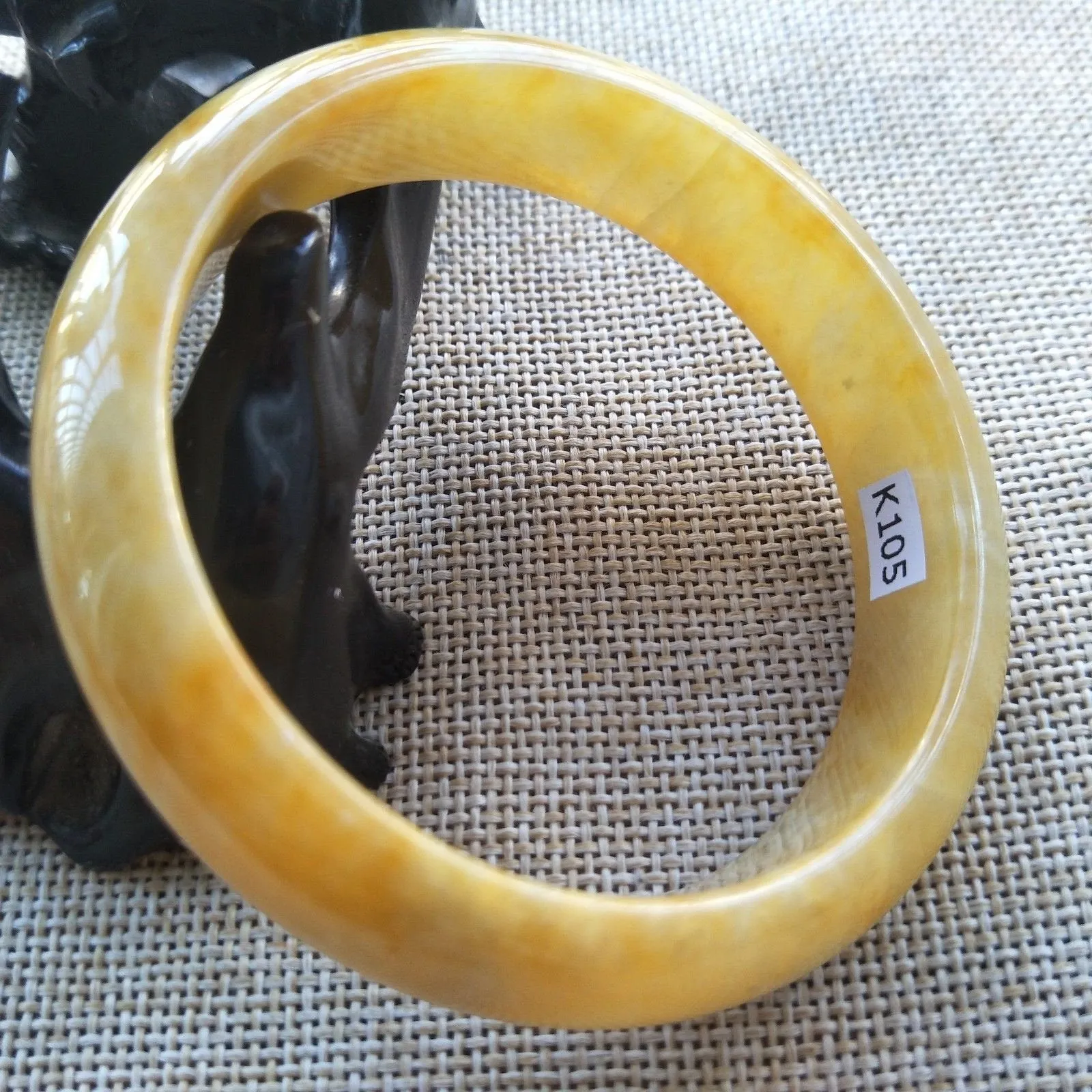 10% OFF- 57/58/59mm Certified Natural Jadeite Emerald A*Jade Caved Bangle K105