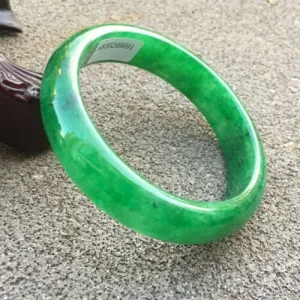 10% OFF- 57/58/59mm Certified Natural Jadeite Emerald A*Jade HandCarved Bangle x9591 with Gift Box