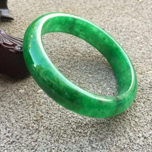 10% OFF- 57/58/59mm Certified Natural Jadeite Emerald A*Jade HandCarved Bangle x9591 with Gift Box