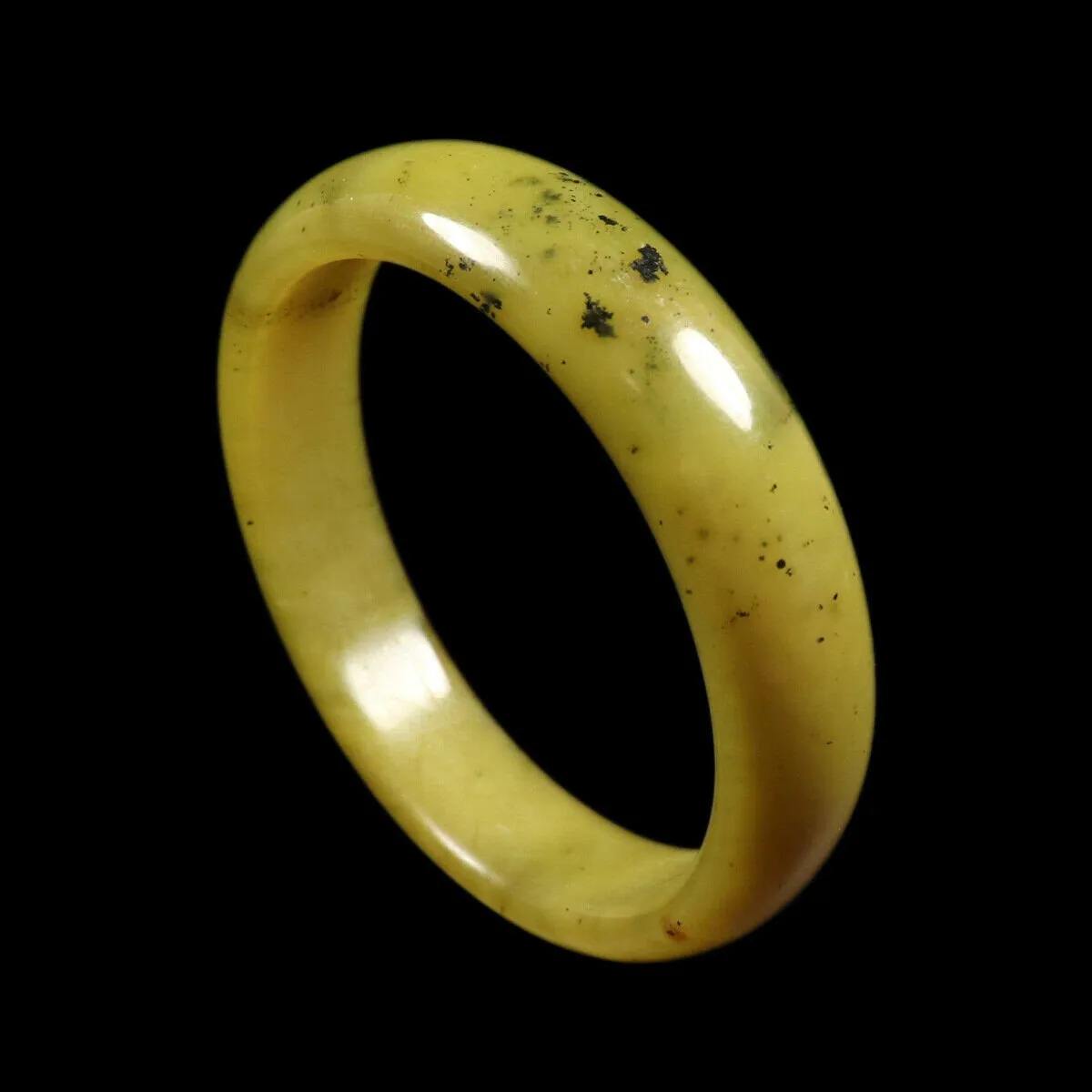 10% OFF- 57/58/59mm Certified Natural Yellow Emerald A Jade HandCarved Bangle V3029