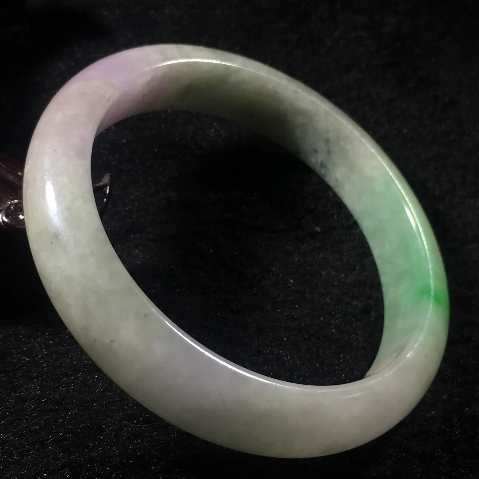 10% OFF- 58/59/60 mm Certified Natural 3 Color Jadeite Emerald A*Jade HandCarved Bangle A065