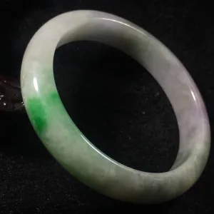 10% OFF- 58/59/60 mm Certified Natural 3 Color Jadeite Emerald A*Jade HandCarved Bangle A065