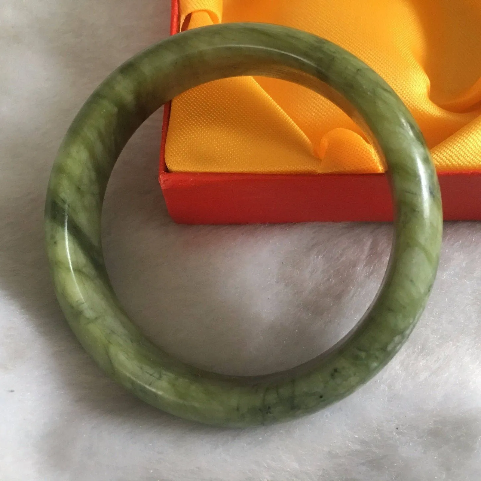 10% OFF- 58/59/60 mm Certified Natural Huanglong Emerald Jade Bangle《Grade A》A658