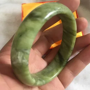 10% OFF- 58/59/60 mm Certified Natural Huanglong Emerald Jade Bangle《Grade A》A658