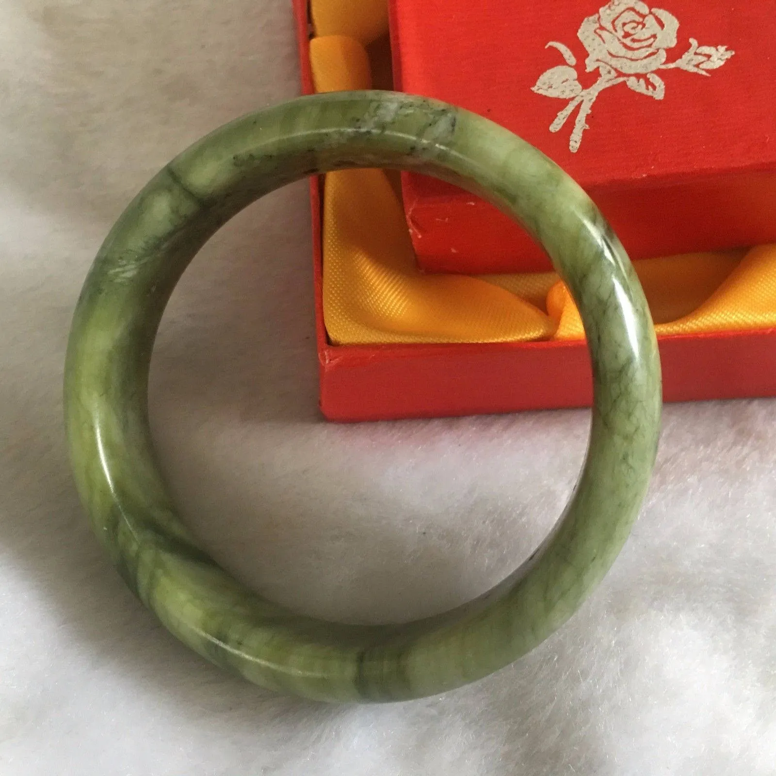 10% OFF- 58/59/60 mm Certified Natural Huanglong Emerald Jade Bangle《Grade A》A658
