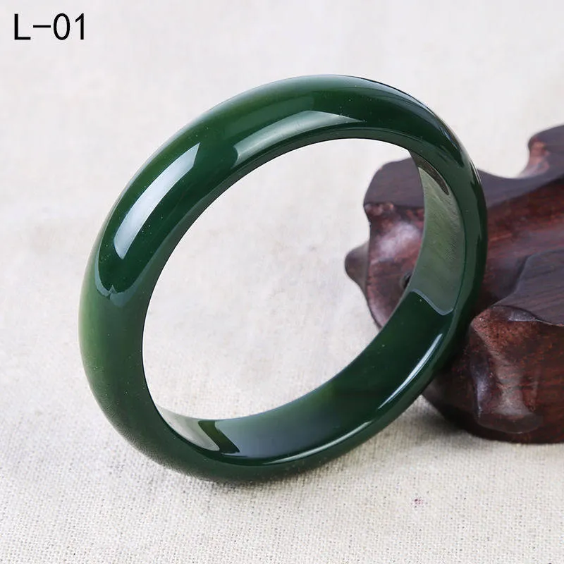 10% OFF- 58/59/60 mm Certified Natural Ice Jadeite Emerald Jade Bangle《Grade A》A089