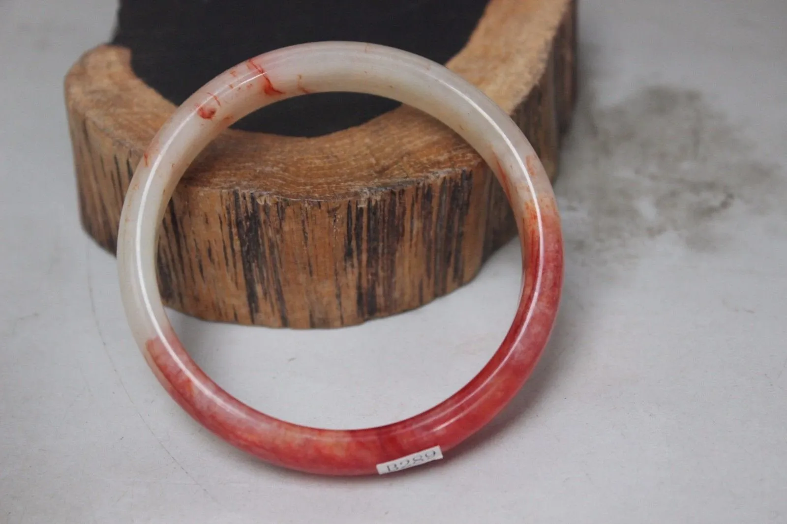 10% OFF- 58/59/60 mm Certified Natural Red Emerald A*Jade Handcarved Bangle B289