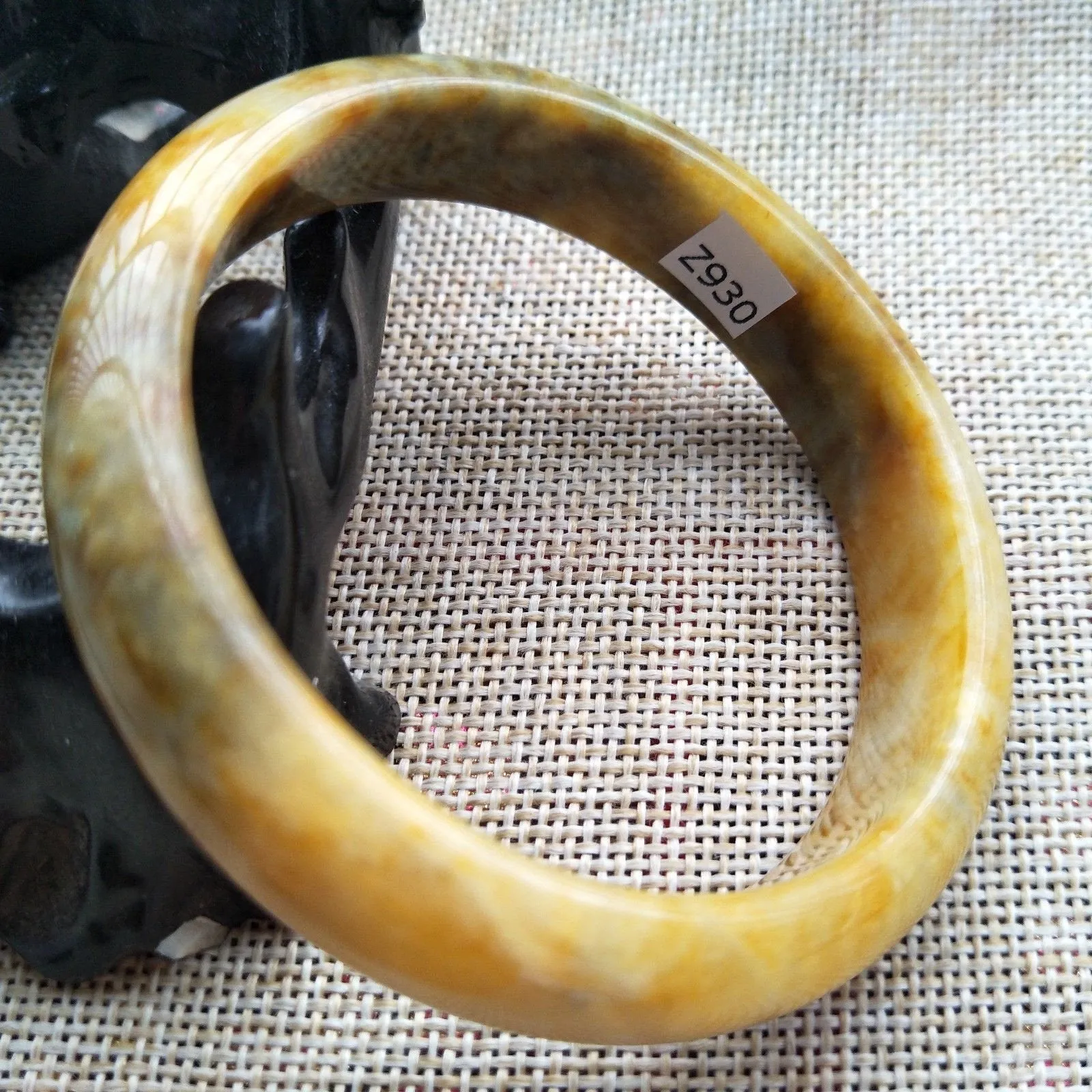 10% OFF- 58/59/60 mm Certified Natural Red Yellow Jadeite Emerald A*Jade HandCarved Bamboo Bangle A2355