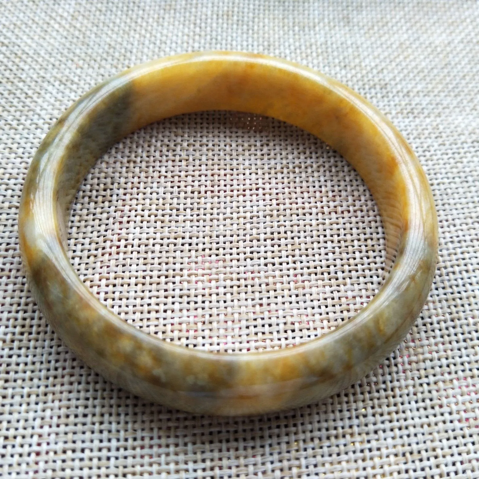 10% OFF- 58/59/60 mm Certified Natural Red Yellow Jadeite Emerald A*Jade HandCarved Bamboo Bangle A2355