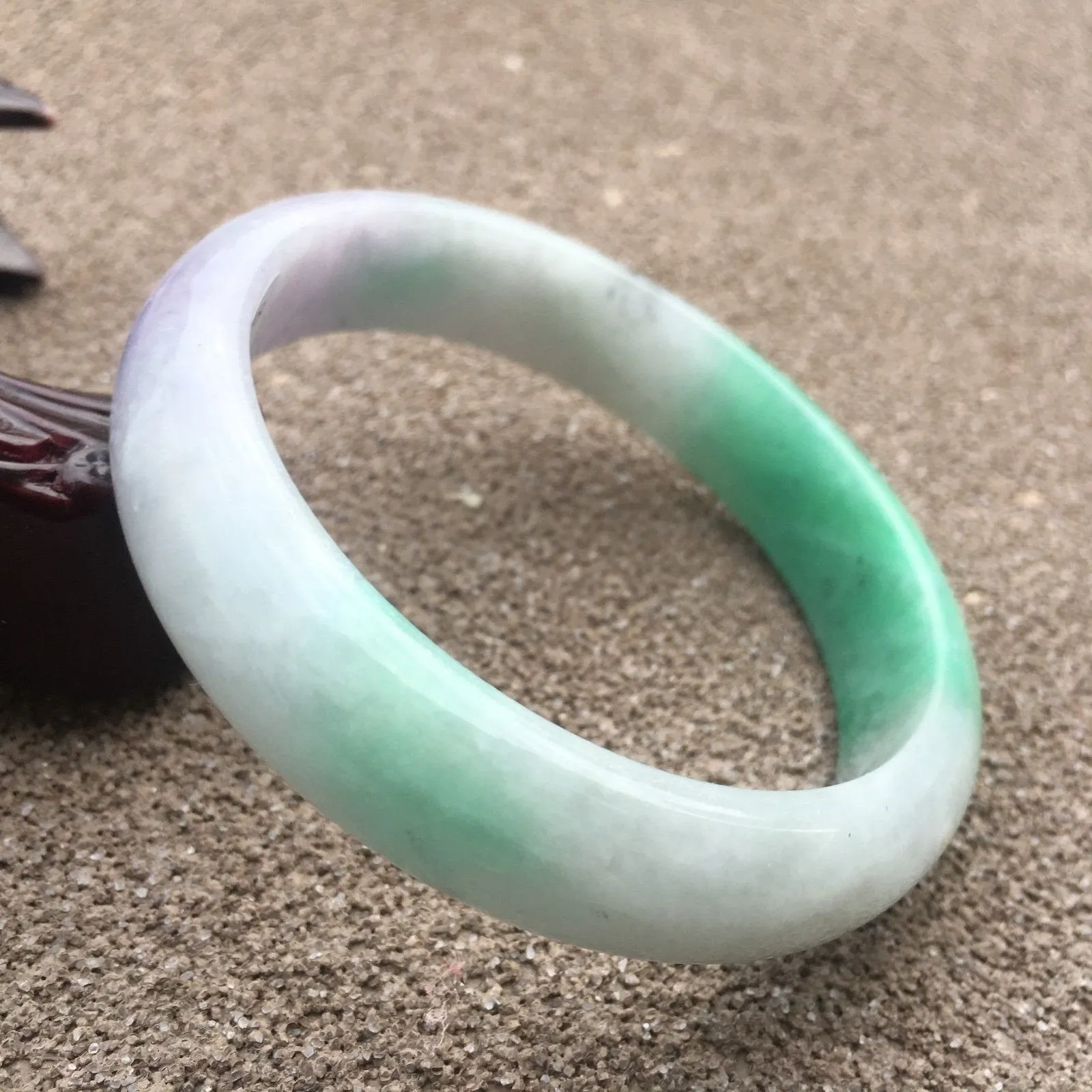 10% OFF- 58/59/60mm Certified Natural 3 Color Jadeite Emerald A*Jade HandCarved Bangle x2448