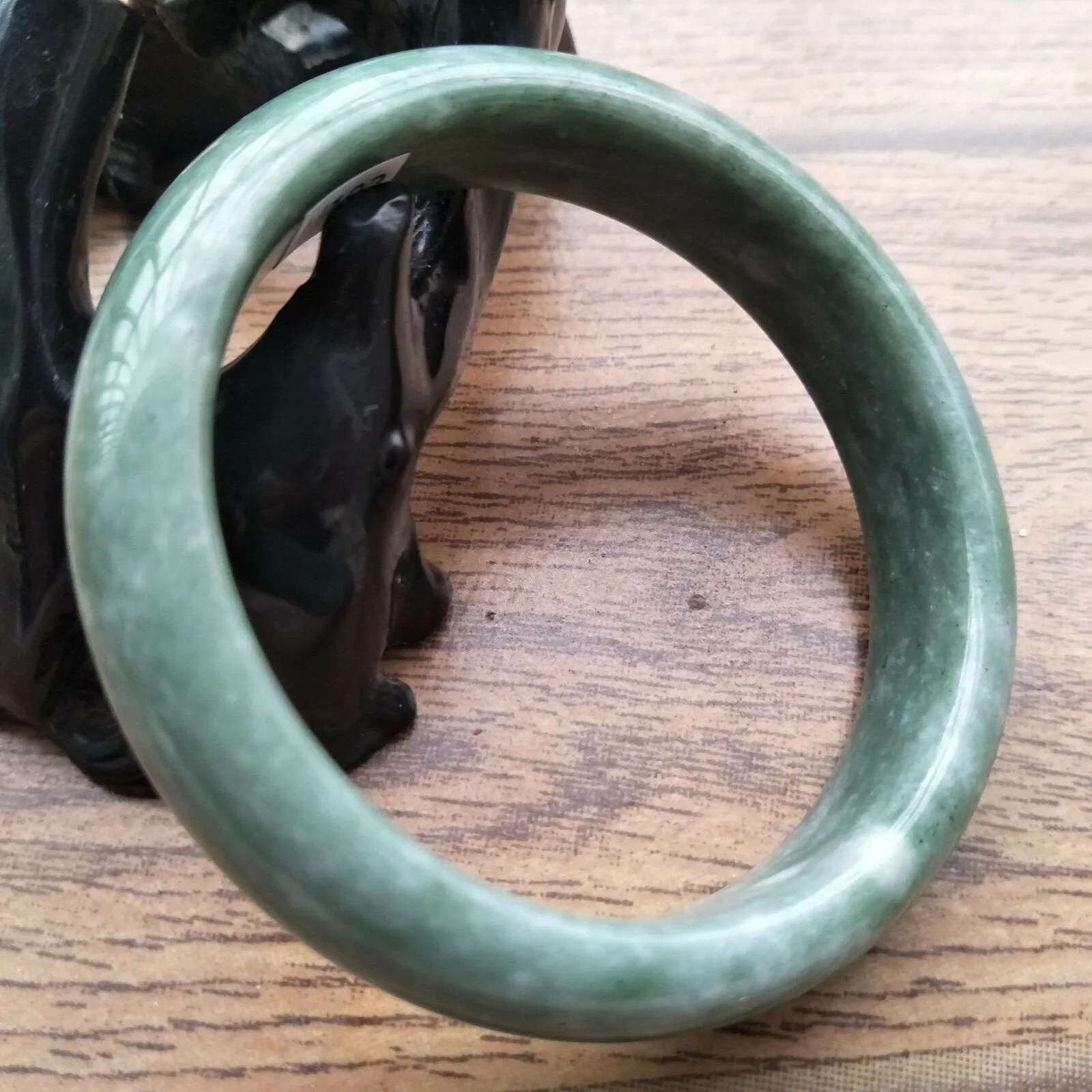 10% OFF- 58/59/60mm Certified Natural Oily Green Jadeite Emerald A*Jade HandCarved Bangle H102