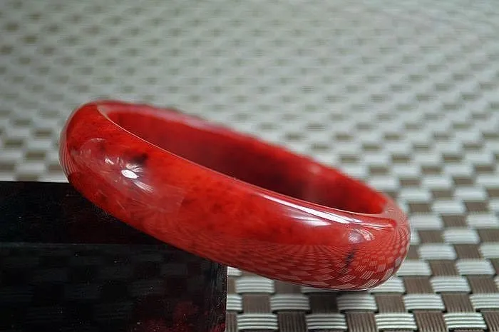 10% OFF- 58/59/60mm Certified Natural Red Xiu Emerald A*Jade HandCarved Bangle W30