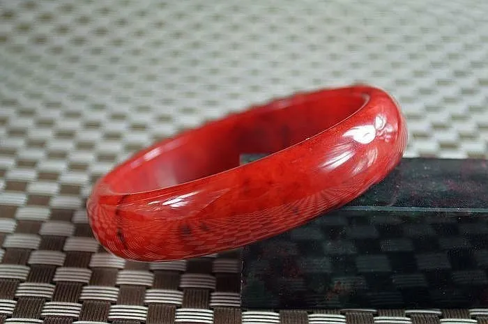 10% OFF- 58/59/60mm Certified Natural Red Xiu Emerald A*Jade HandCarved Bangle W30