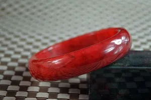 10% OFF- 58/59/60mm Certified Natural Red Xiu Emerald A*Jade HandCarved Bangle W30