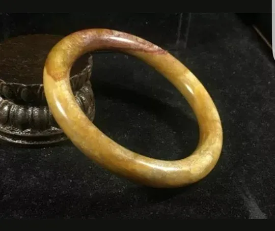 10% OFF- 58/59/60mm Certified Natural Red Yellow Jadeite Emerald A*Jade HandCarved Ruyi Flower Bangle CX104