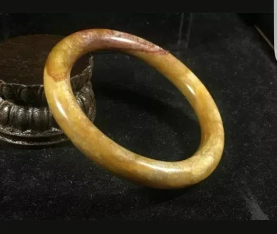 10% OFF- 58/59/60mm Certified Natural Red Yellow Jadeite Emerald A*Jade HandCarved Ruyi Flower Bangle CX104