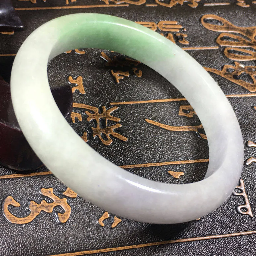 10% OFF- 59/60/61 mm Certified Natural Jadeite Emerald Jade Bangle《Grade A》A041
