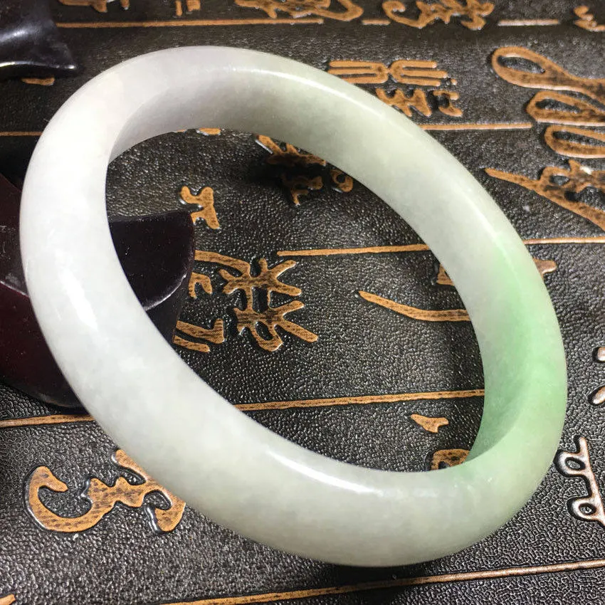 10% OFF- 59/60/61 mm Certified Natural Jadeite Emerald Jade Bangle《Grade A》A041
