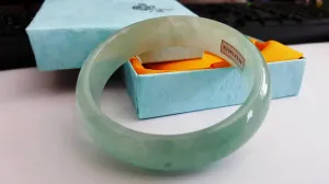 10% OFF- 59/60/61 mm Certified Natural Jadeite Emerald Jade Bangle《Grade A》BJ0818330
