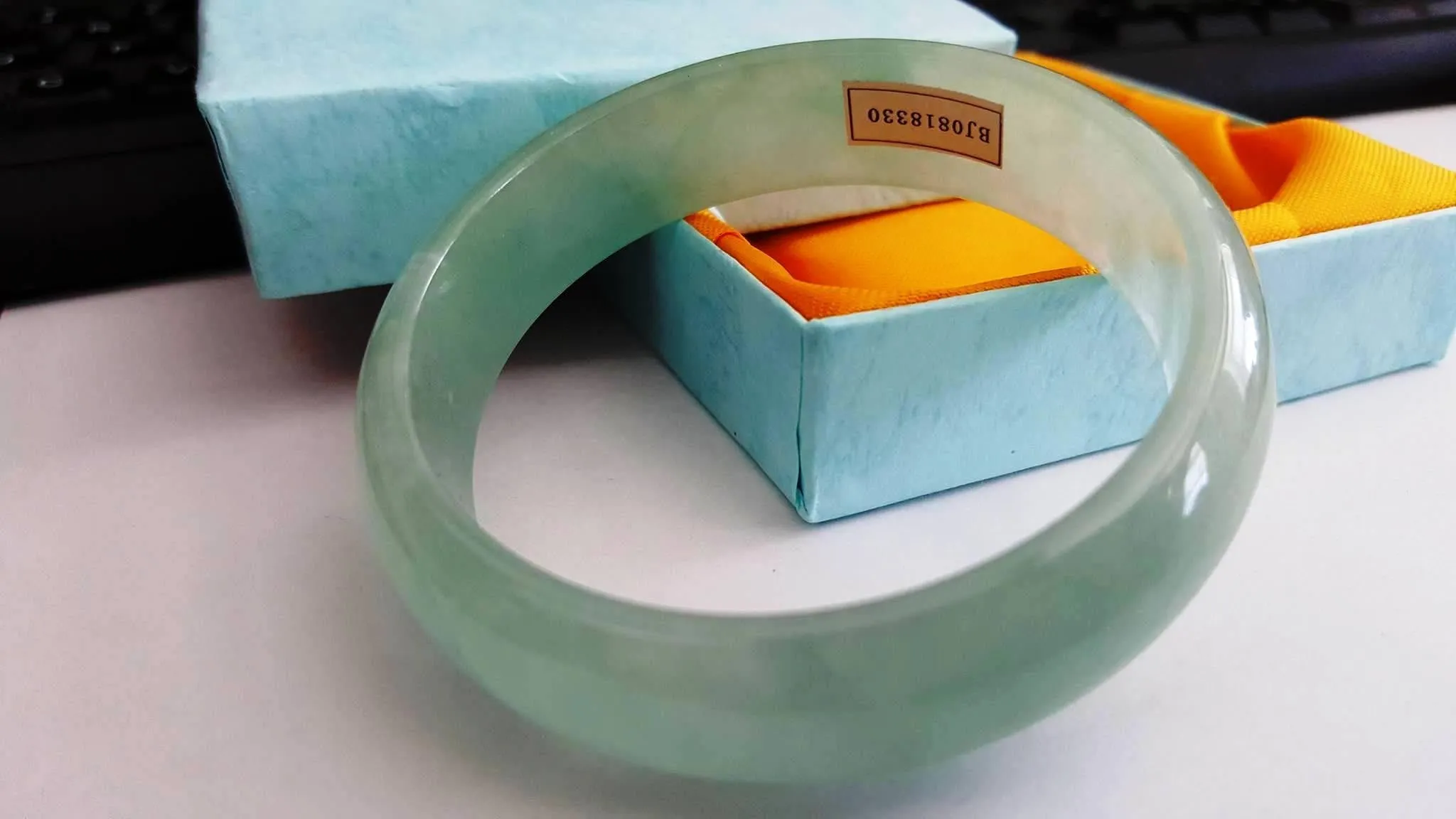 10% OFF- 59/60/61 mm Certified Natural Jadeite Emerald Jade Bangle《Grade A》BJ0818330