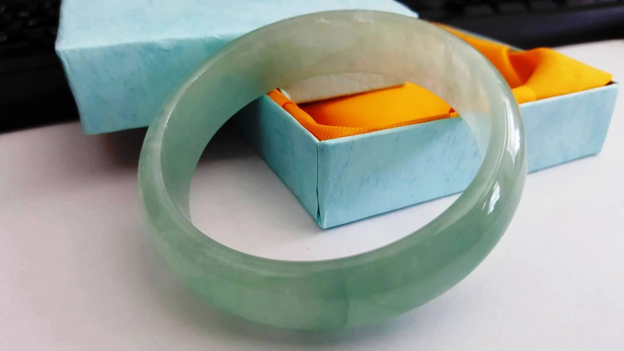 10% OFF- 59/60/61 mm Certified Natural Jadeite Emerald Jade Bangle《Grade A》BJ0818330