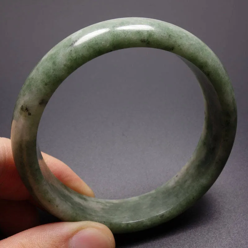 10% OFF- 59/60/61 mm Certified Natural Jadeite Emerald Jade Bangle《Grade A》W0767