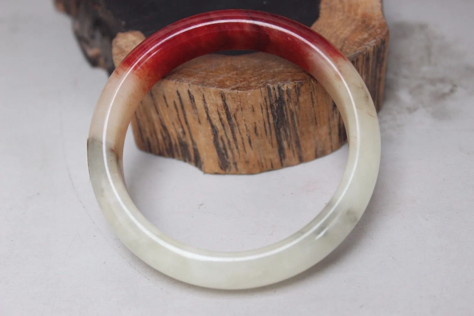 10% OFF- 59/60/61 mm Certified Natural Red Emerald A*Jade Handcarved Bangle H515