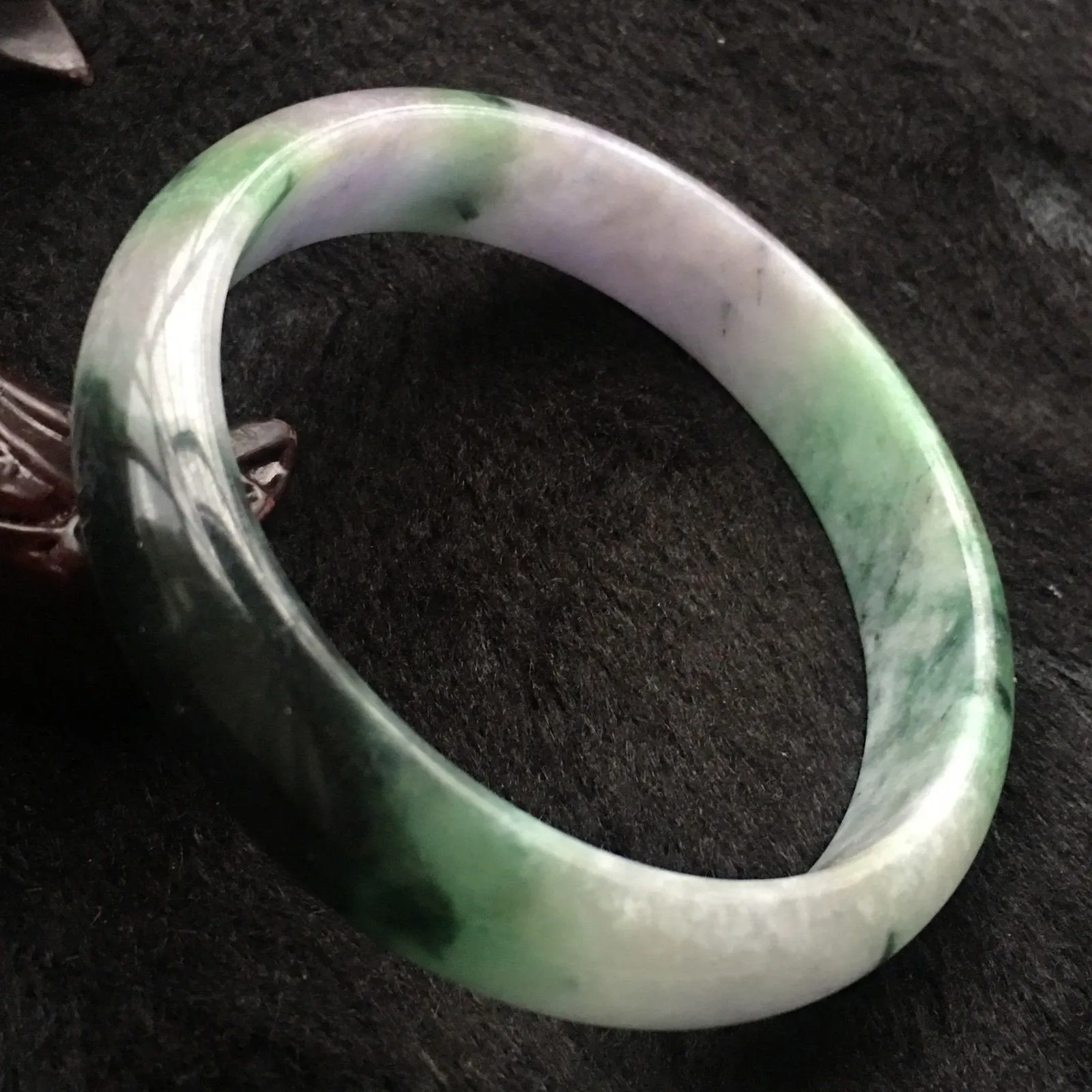 10% OFF- 59/60/61mm Certified Natural 3 Color Jadeite Emerald A*Jade HandCarved Bangle A014