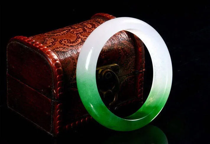 10% OFF- 60/61/62 mm Certified Natural Jadeite Emerald Jade Bangle《Grade A》