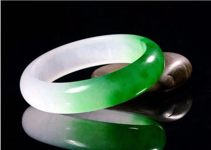 10% OFF- 60/61/62 mm Certified Natural Jadeite Emerald Jade Bangle《Grade A》