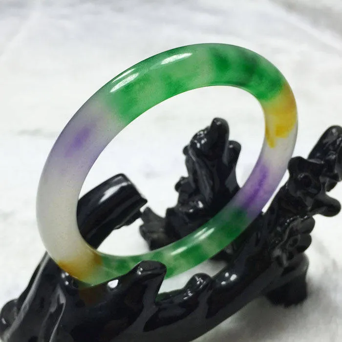 10% OFF- 60/61/62mm Certified Natural Jadeite Emerald A*Jade HandCarved Bangle A4198