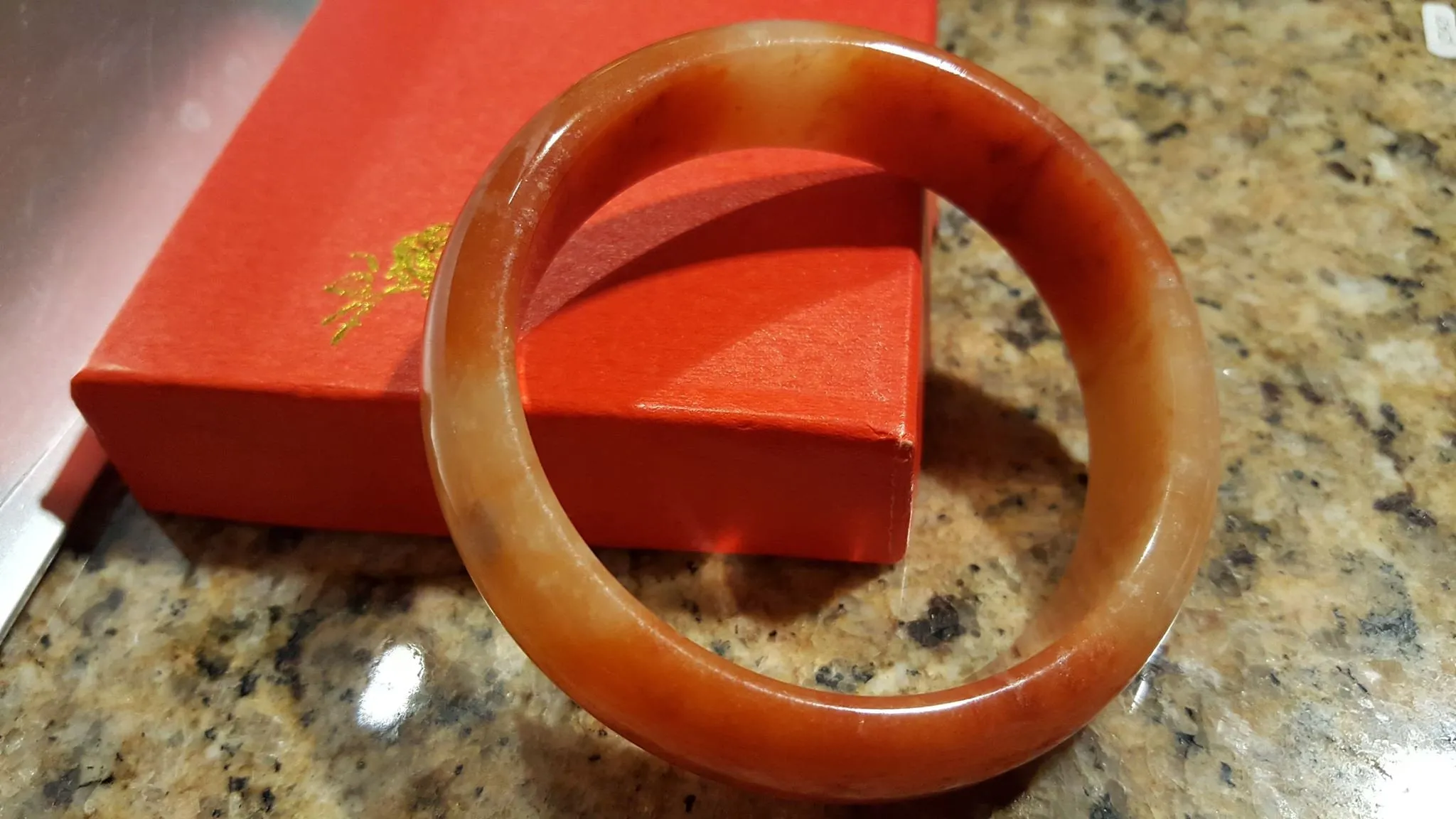 10% OFF- 61/62/63mm Certified Natural Red Yellow Jadeite Emerald A*Jade HandCarved Bangle U138