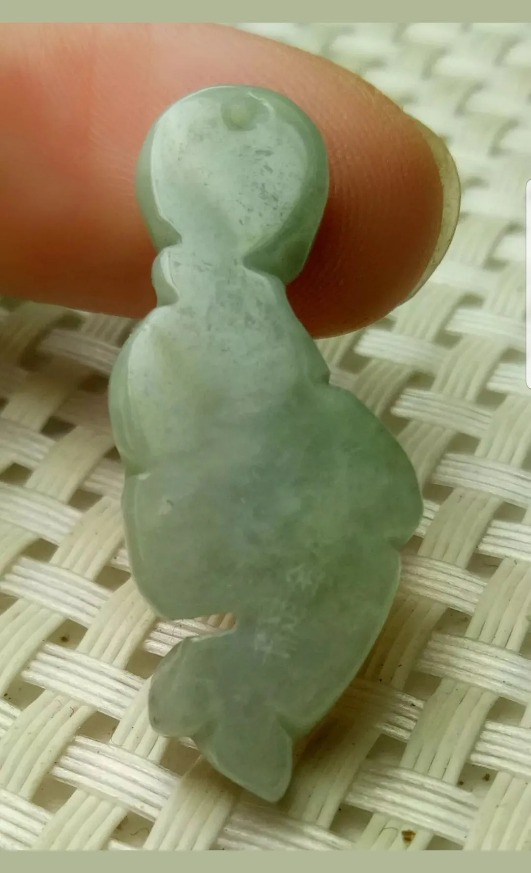 10% OFF- Certified Natural Gold Jadeite Emerald A Jade Handcrafted Dolphin Pendant A5143