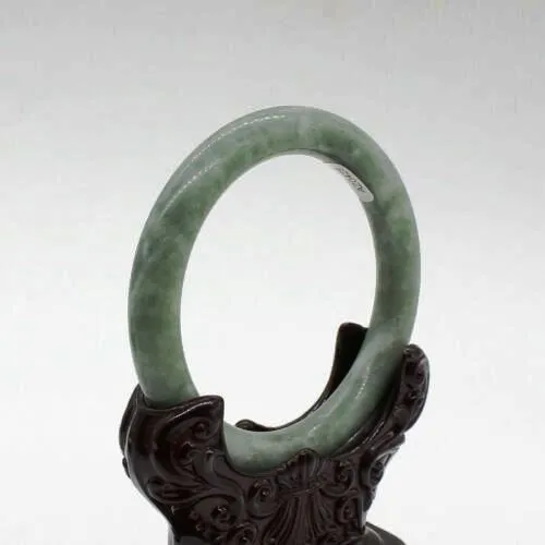 10% OFF on Sales) 54-65 mm Certified Natural Jadeite Emerald A*Jade HandCarved Bracelet Bangle