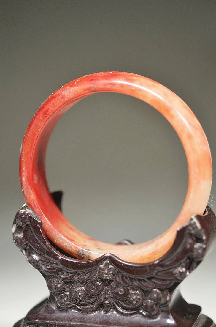 10% OFF on Sales- 58/59/60 mm-Certified Natural Red Jadeite Emerald Jade Bracelet Bangle 《Grade A》