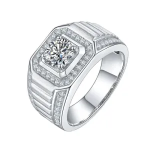 1.0Ct 6.5mm Diamond Men's Wedding Ring
