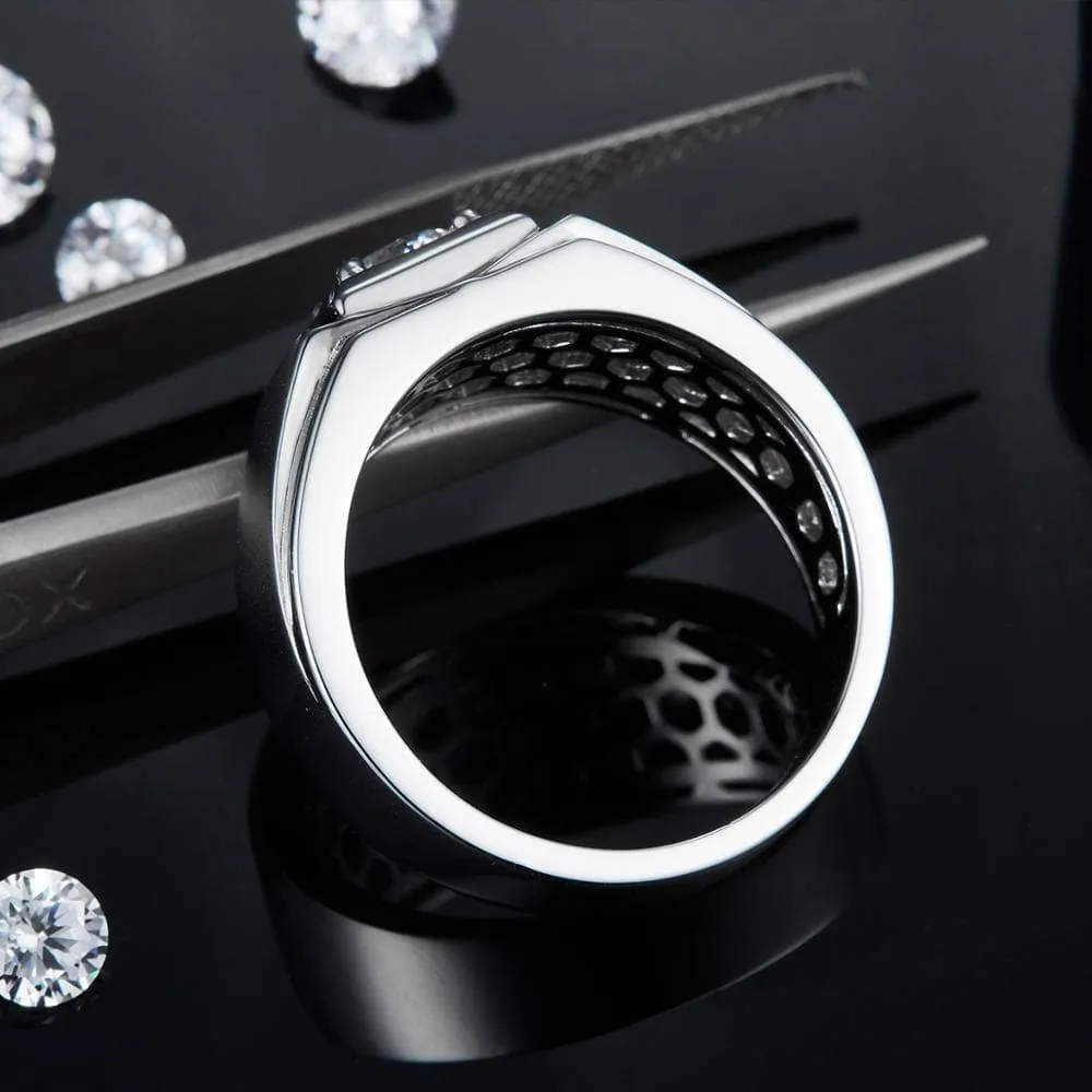1.0ct 6.5mm Solitaire Diamond Men's Wedding Ring