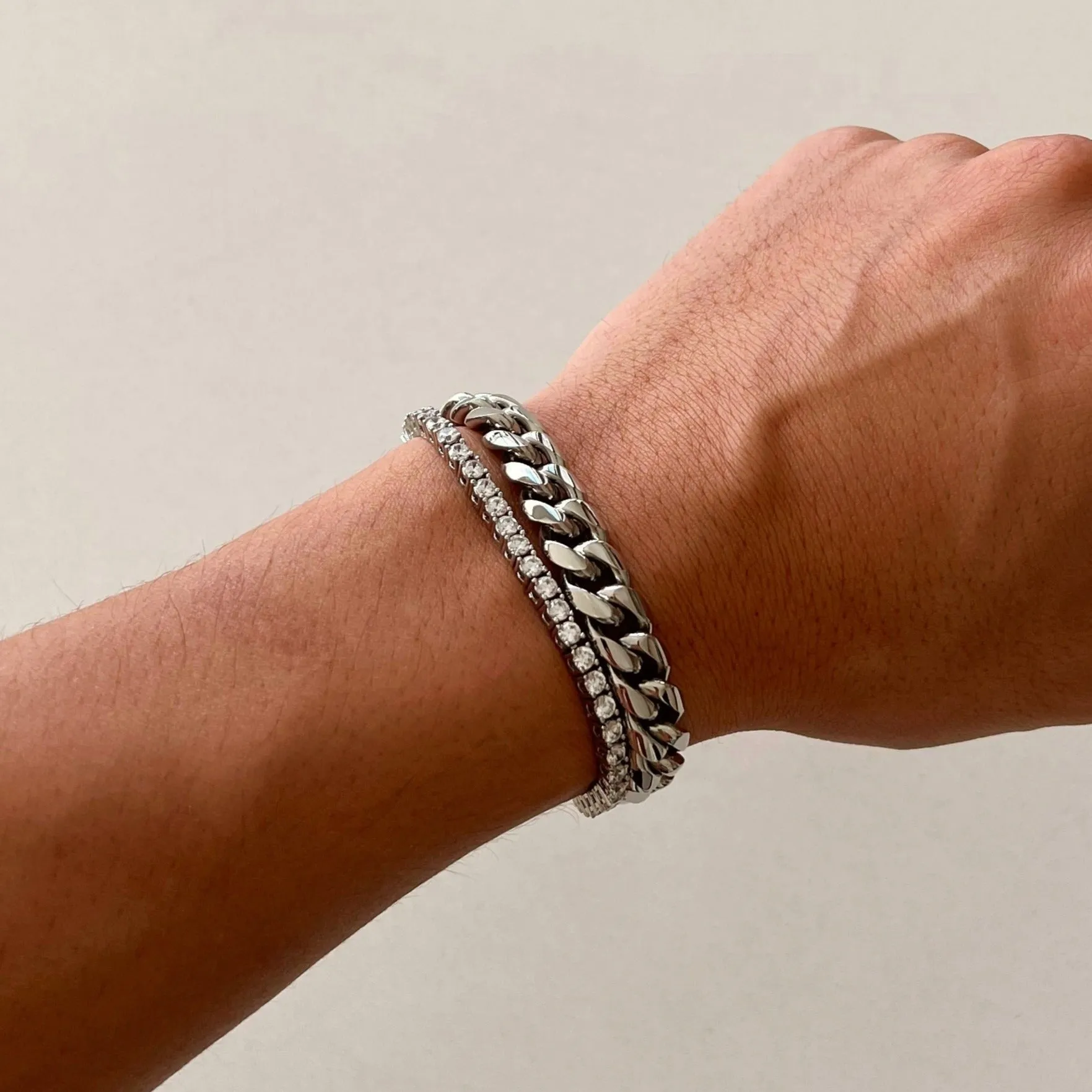 10mm Cuban Bracelet (Silver)