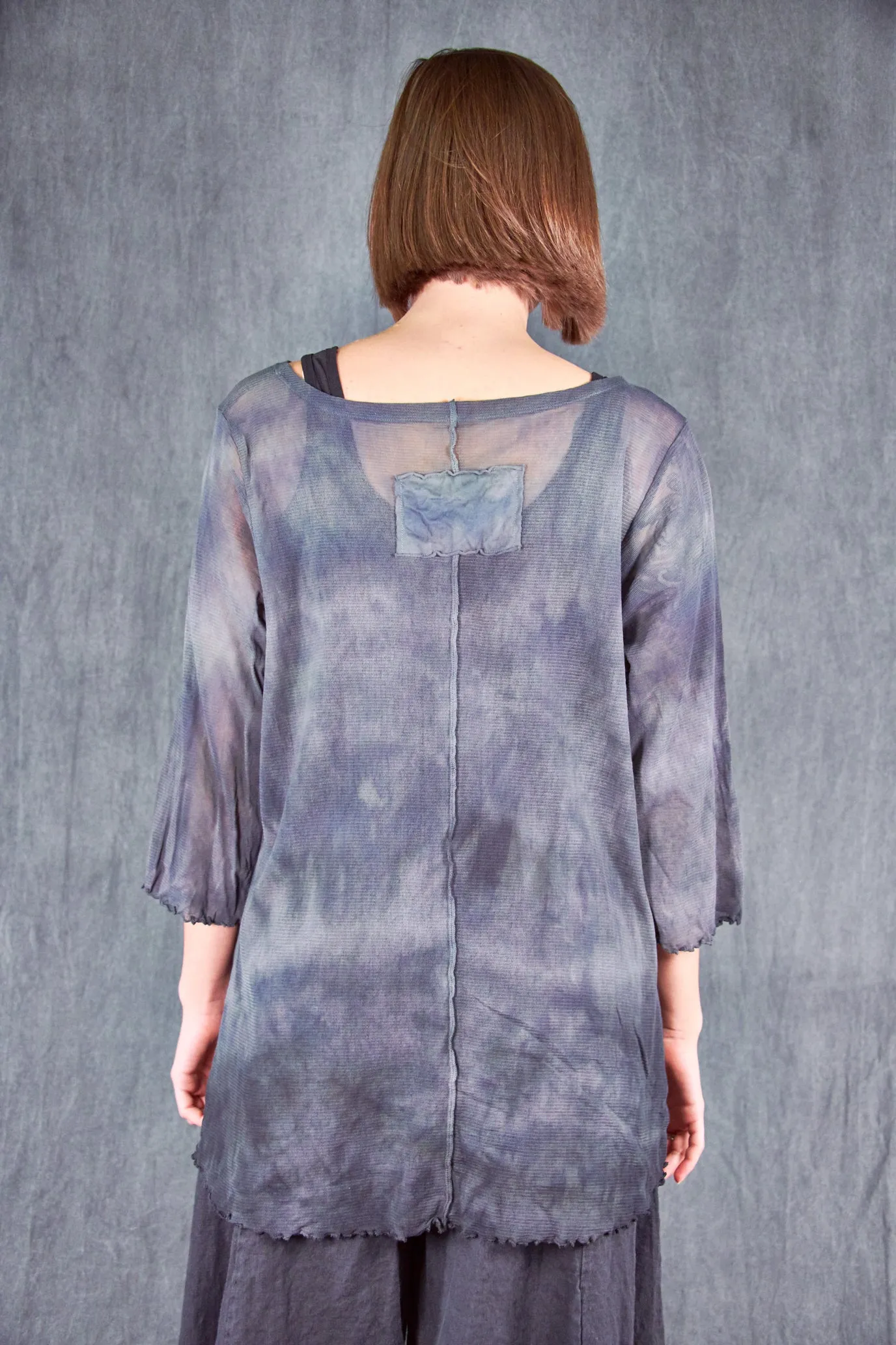 1145HD Hand-dyed Mesh Cafe Tee Black Onyx-U