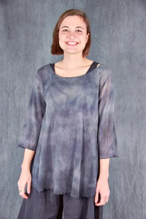 1145HD Hand-dyed Mesh Cafe Tee Black Onyx-U