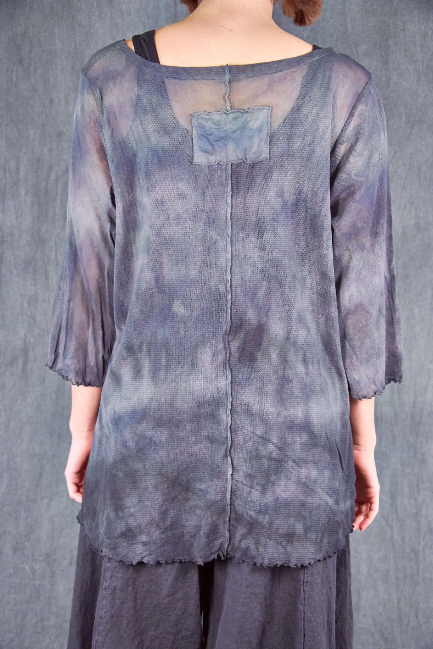 1145HD Hand-dyed Mesh Cafe Tee Black Onyx-U