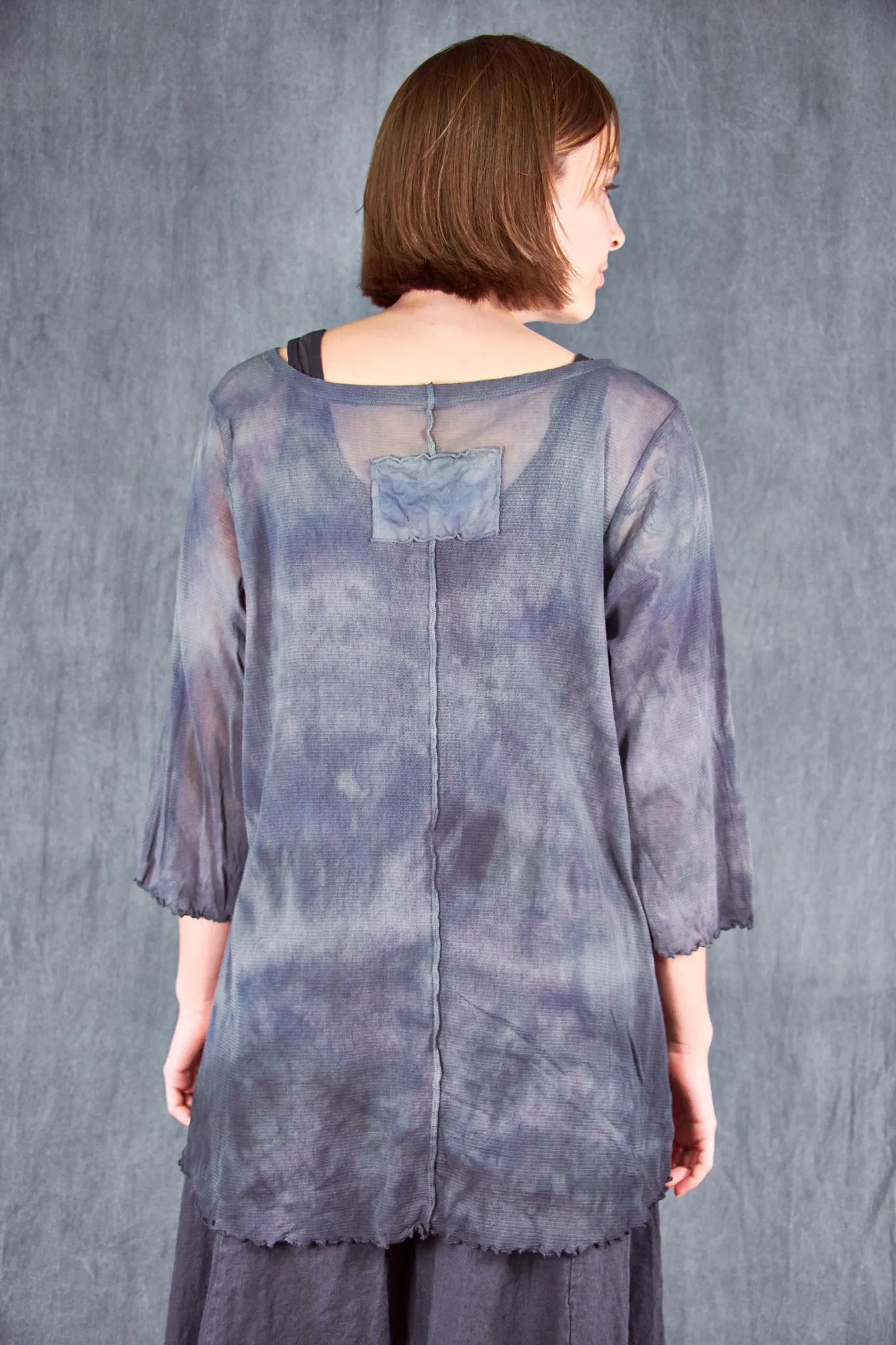 1145HD Hand-dyed Mesh Cafe Tee Black Onyx-U