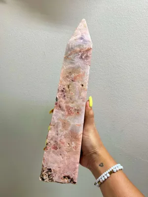 13" Pink Amethyst Tower