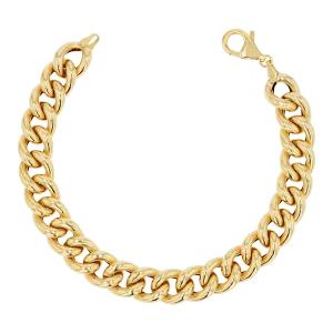 14K Chunky Cuban Link Chain Bracelet